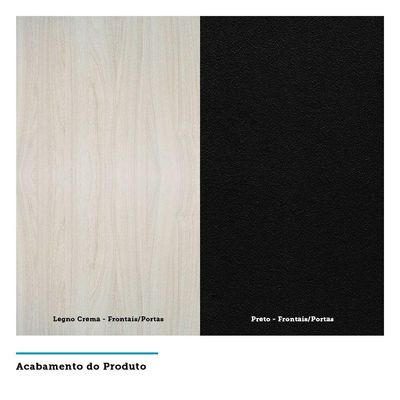 Paneleiro 70 Cm Duplo Nicho Luci Legno Crema Com Preto Tx
