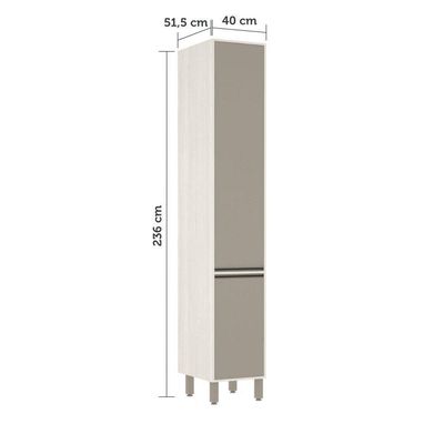 Paneleiro De Cozinha 40 Cm 4 Prateleiras Linea Pátina Ff C/