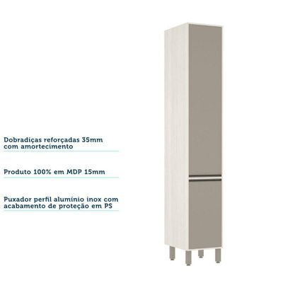 Paneleiro De Cozinha 40 Cm 4 Prateleiras Linea Pátina Ff C/