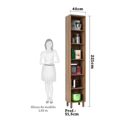 Paneleiro Simples 40 Cm De Abrir Isa Vanilla Com Cinza Puro
