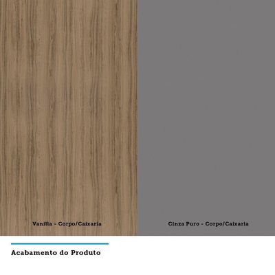 Paneleiro Simples 40 Cm De Abrir Isa Vanilla Com Cinza Puro