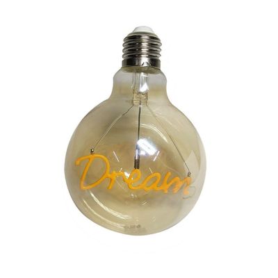 Lampada Led Dream Vintage Mensagem 4W Branco Quente Casa Com