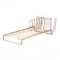 Escorredor De Louças Pratos Talheres Rosé Gold Future 984rg