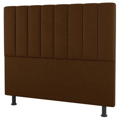 Kit Cabeceira E Baú Cama Box Solteiro 90Cm Suede Terracota