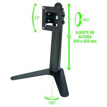 Suporte Mesa Multivisao Ajusta Altura + Inclinacao para Monitor 10 a 24 Preto