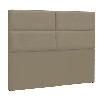 Cabeceira Casal Berlim P04 140 Cm Suede Bege Tca 941