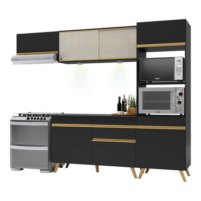 Cozinha Compacta 4 Peças Com Leds Veneza Up Multimóveis