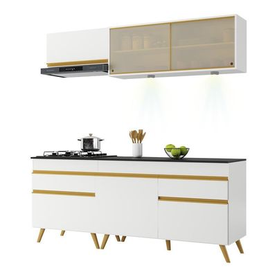 Cozinha Compacta 4 Peças Com Leds Veneza Up Multimóveis
