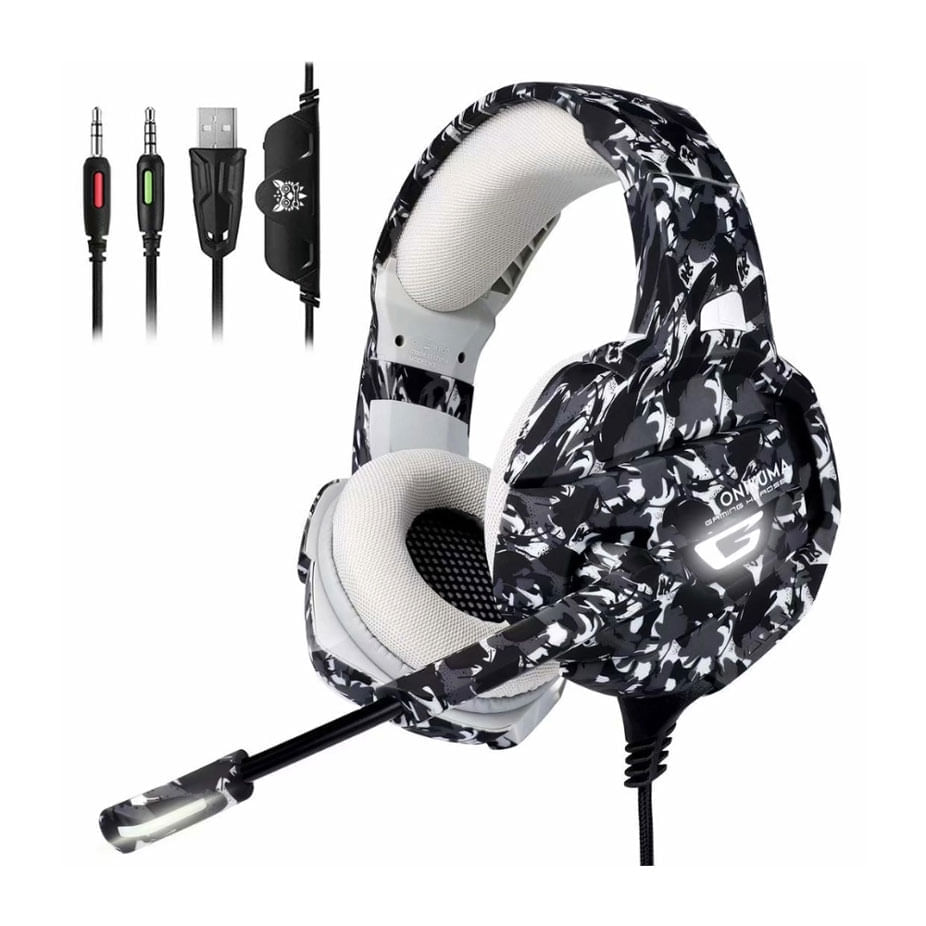 Headset K5 Camouflage Gamer Profissional Multiplataforma V.7.1