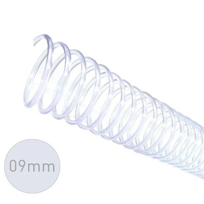 Espirais para Encadernação Cristal 9mm 50 Folhas 100 Unidade