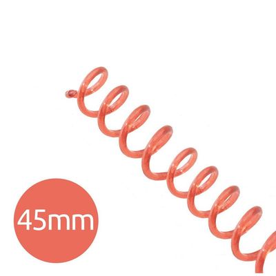 Espiral Encadernação Vermelho Transparente 45mm 400F 16Un