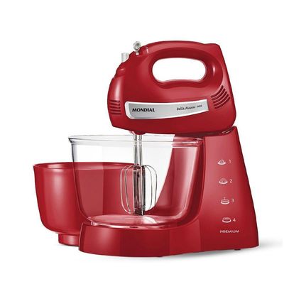 Batedeira Premium Bella Massa Inox Mondial B-29 Np Batedeira-127v-vermelho/inox 110V