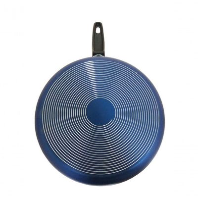 Frigideira Antiaderente Alta 18cm Tampa De Vidro Azul Docesa