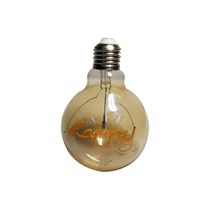 Lampada Led Happy Vintage Mensagem 4W Branco Quente Casa Com