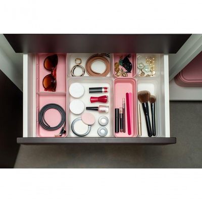 Organizador De Gavetas Logic Grande Rosa Quartzo Ol400rsqf