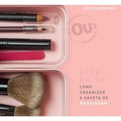 Organizador De Gavetas Logic Medio Ou Rosa Quartzo Ol300rsqt