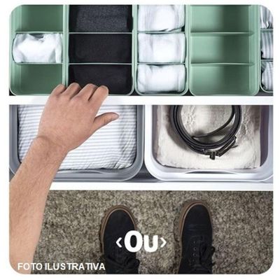 Organizador De Gavetas Logic Pequeno Ou Verde Ol200vdmf