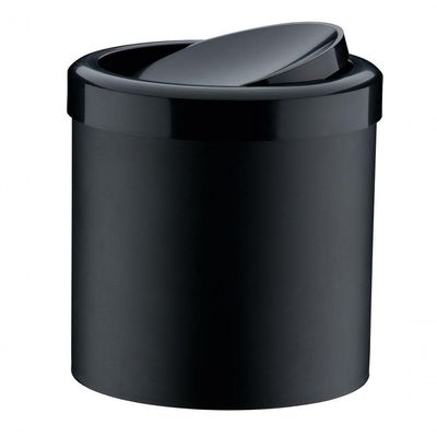 Lixeira Cozinha Banheiro Basculante 5L Preta Plastico 1216