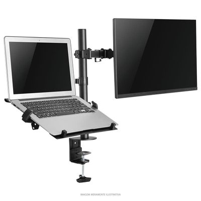 Suporte para Monitor e Notebook com Articulação Dupla - PLMSMN1A