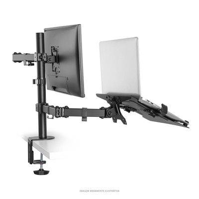 Suporte para Monitor e Notebook com Articulação Dupla - PLMSMN1A
