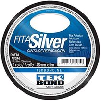 Fita Silver Tekbond preta 48mmx5m