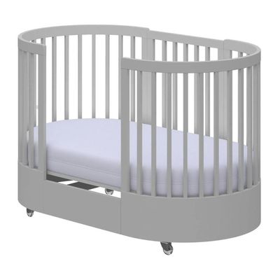 Berço Infantil Progressivo Wave 3 Em 1 Divicar Cinza