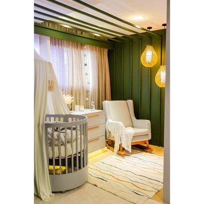 Berço Infantil Progressivo Wave 3 Em 1 Divicar Cinza