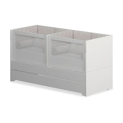 Berço Cama Sol E Mar Gêmeos Divicar Branco Acetinado