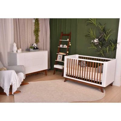 Berço Infantil Sambalele Divicar Branco Acetinado Mel