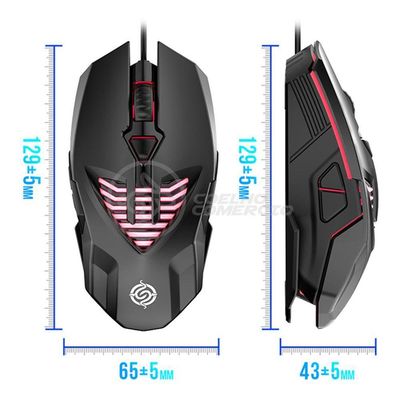 Mouse Gamer 4 Botões Com Fio Rgb 7 Cores Macro Ergonômico Q1