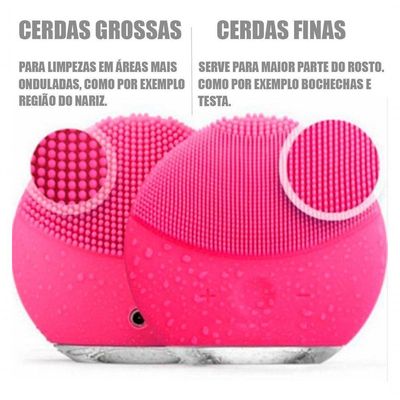Esponja Elétrica Massagem Fácil Limpeza Rosto Recarregável