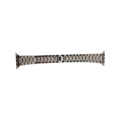 Kit 2 Pulseira Smartwatch Pedra Strass Smartband Aço 3 Elos