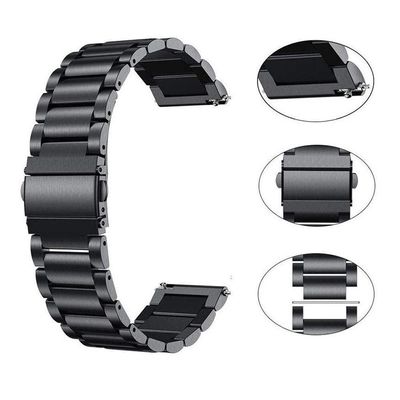 Pulseira Para Smartwatch 20mm Relogio Smartband Inox 3 Elos