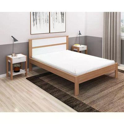 Cama Casal Cm8005 Amendoa Branco Tecno Mobili Amendoa Branco