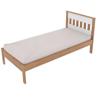 Cama Solteiro Cm8006 Amendoa Branco Tecno Mobili