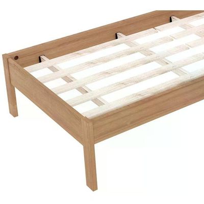 Cama Solteiro Cm8006 Amendoa Branco Tecno Mobili