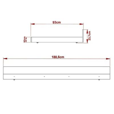Cama Auxilar Solteiro Cm8008 Amendoa Tecno Mobili Amendoa