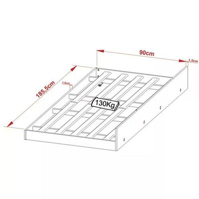 Cama Auxilar Solteiro Cm8008 Amendoa Tecno Mobili Amendoa