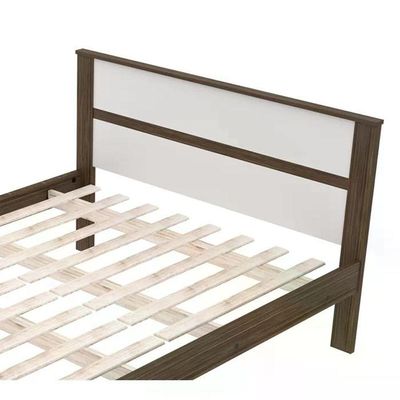 Cama Casal Cm8005 Nogal Branco Tecno Mobili Nogal Branco