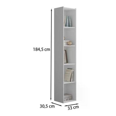 Estante Livreiro 4 Prateleiras Janaina Branco Branco