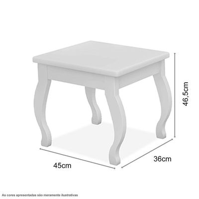 Banqueta Luna Branco Luapa