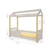 Cama Solteiro Jhulia Branco Com Colchão