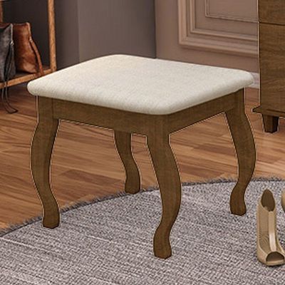 Banqueta Com Almofada Seul Malbec / Off White Luapa