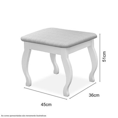 Banqueta Com Almofada Seul Malbec / Off White Luapa