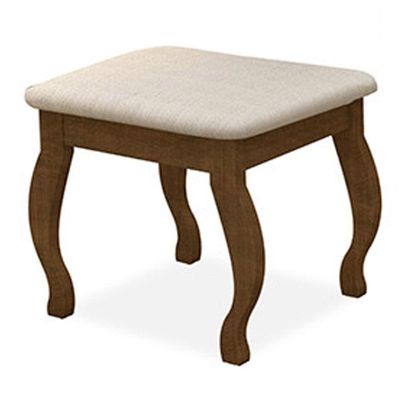 Banqueta Com Almofada Seul Malbec / Off White Luapa
