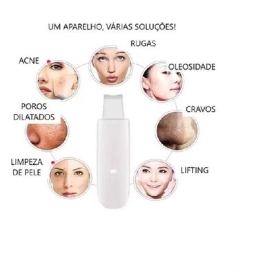 Limpeza Facial Peeling Ultrassônico Portátil