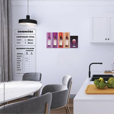 Vinho Harmonização Com 15mm De Com Borda Infinita 6mm