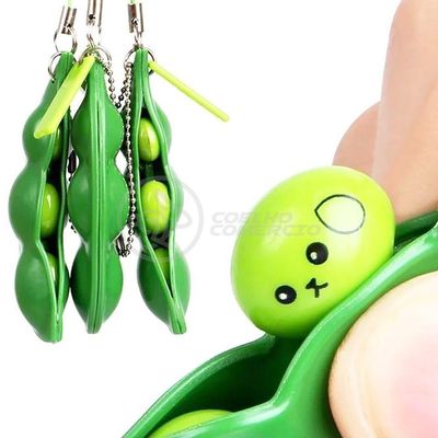 Chaveiro Ervilha Fidget Toy Brinquedo Apertar Silicone