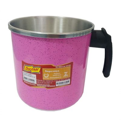 Caneca Leiteira Grande 3 Litros Rosa Pigmentada Docesar