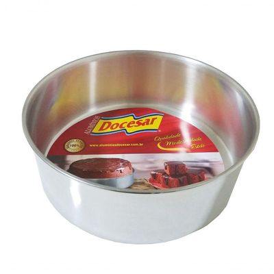 Kit 3 Formas Assadeiras Redonda Para Bolo Alta 22x9cm 3.5l